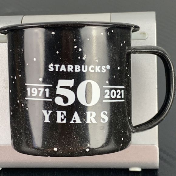 Starbucks "50 Years" Anniversary Metal‎ Espresso Cup Collectible - Picture 1 of 6